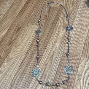 BRIGHTON TEMPLE TWO-TONE CIRCULAR AND BEADED LONG 40 - 42" NECKLACE